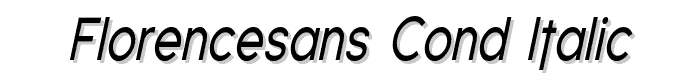 Florencesans Cond Italic font